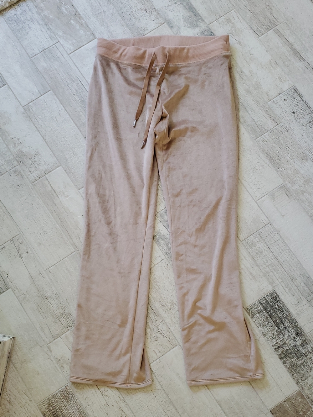 Aerie Cozy Ribbed Waist Velour Lounge Pants - Tan Taupe Women's Medium